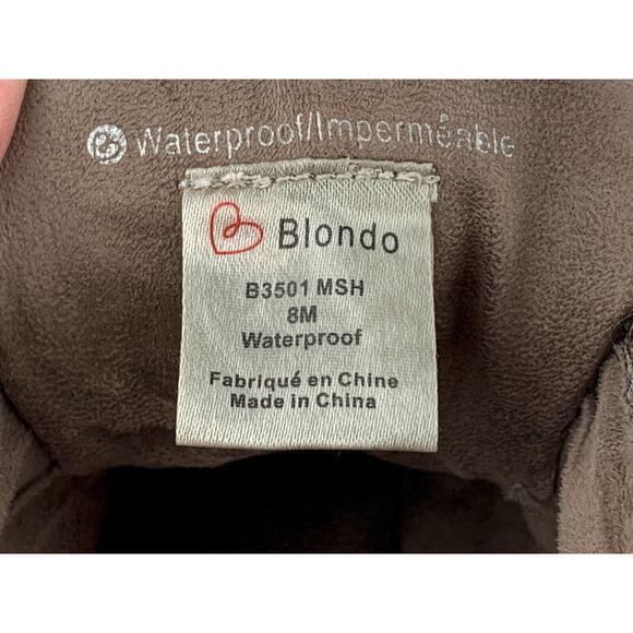 Blondo Women’s Suede Wedge Waterproof High Sneaker Ankle Platform Boots Size 8 - Picture 8 of 9